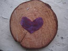 heart on wood