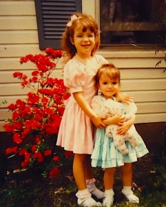 Megh and Chels at Easter 1993