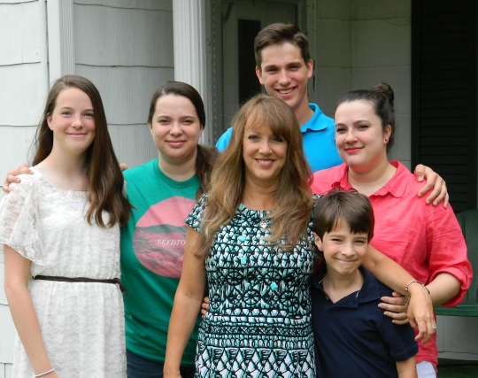 Me with the kids today--with a new child, Malachi, added since our miraculous healing 17 years ago! (Baby Abigail--far left--is now taller than her sisters Meghann and Chelsea--far right!)